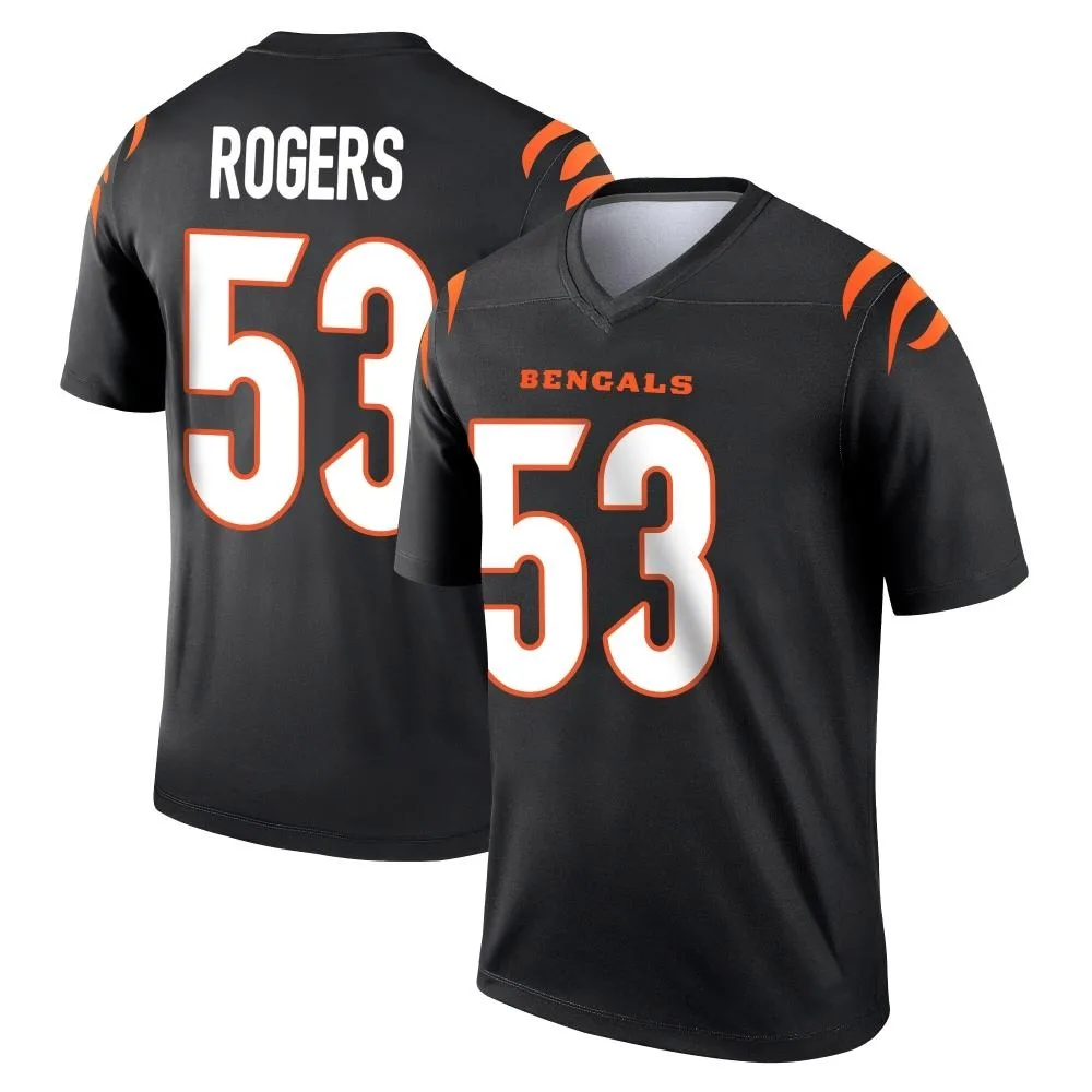 Men's Cincinnati Bengals Justin Rogers Nike Legend Black Jersey Men's Cincinnati Bengals Justin Rogers Nike Legend Black Jersey