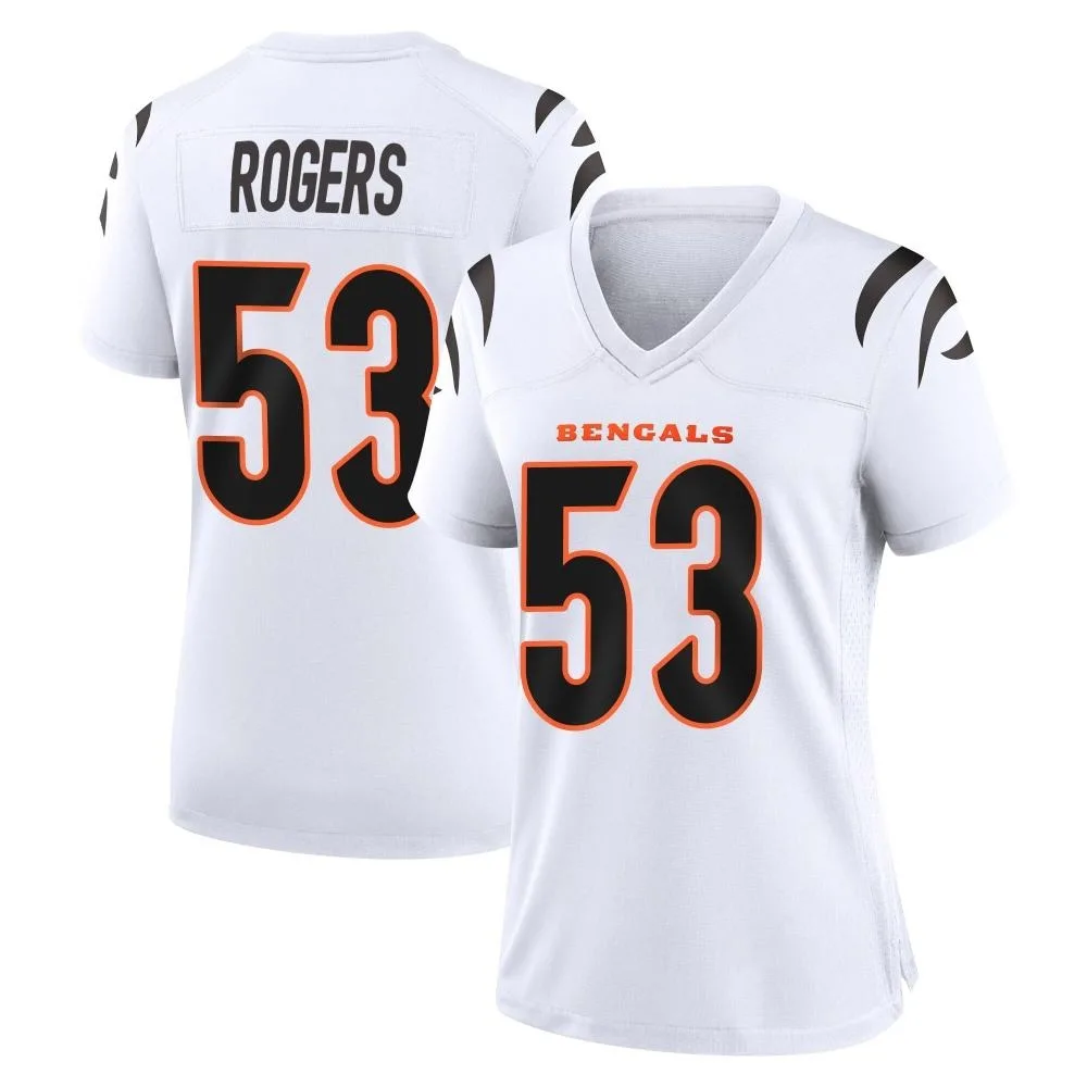 Women's Cincinnati Bengals Justin Rogers Nike Game White Jersey Women's Cincinnati Bengals Justin Rogers Nike Game White Jersey