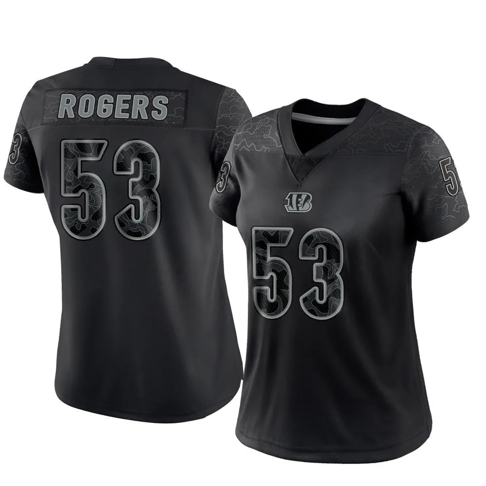 Women's Cincinnati Bengals Justin Rogers Nike Reflective Limited Black Jersey Women's Cincinnati Bengals Justin Rogers Nike Reflective Limited Black Jersey