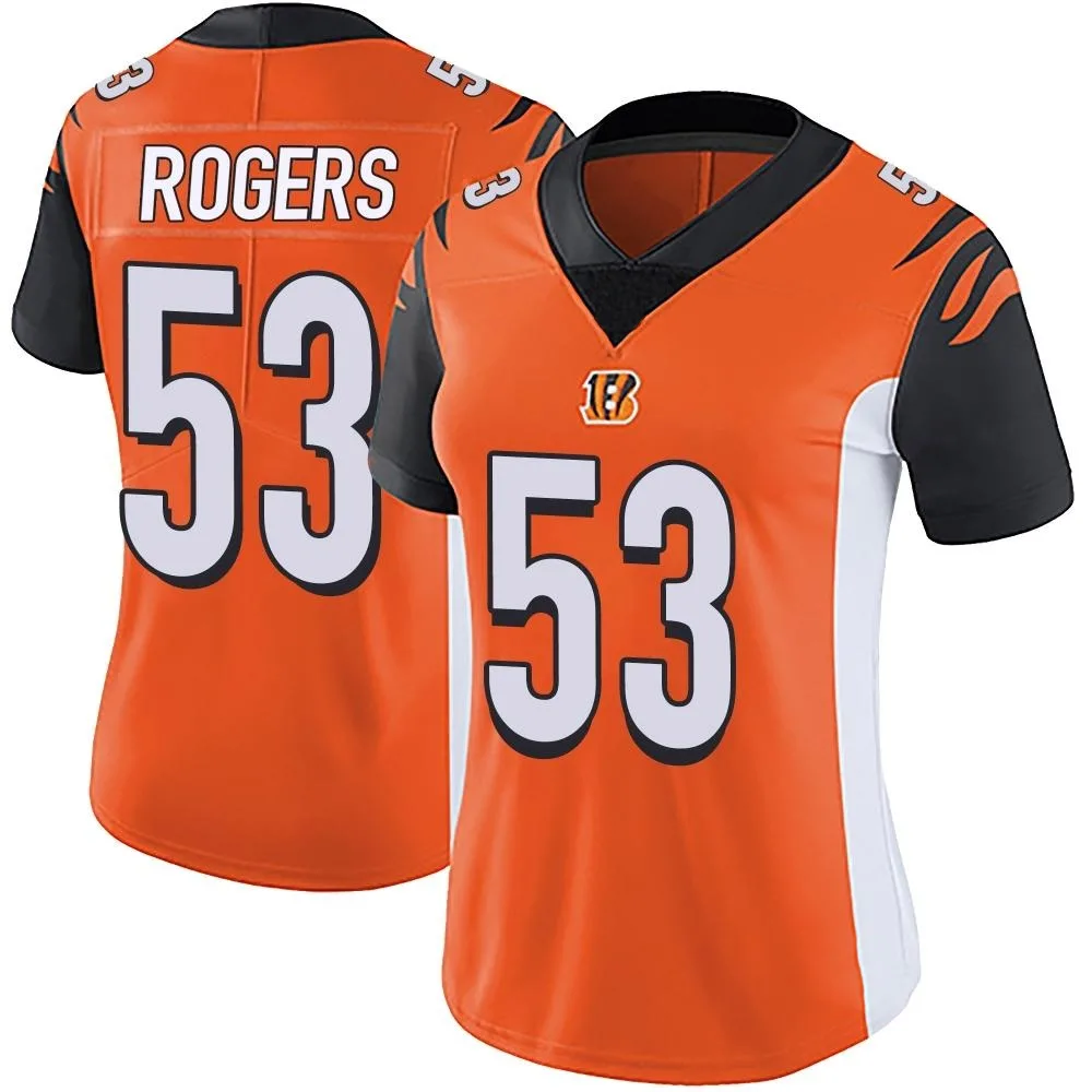 Women's Cincinnati Bengals Justin Rogers Nike Vapor Untouchable Limited Orange Jersey Women's Cincinnati Bengals Justin Rogers Nike Vapor Untouchable Limited Orange Jersey