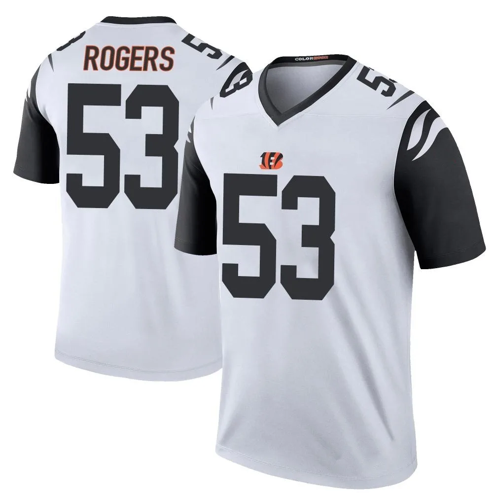 Youth Cincinnati Bengals Justin Rogers Nike Color Rush Legend White Jersey Youth Cincinnati Bengals Justin Rogers Nike Color Rush Legend White Jersey