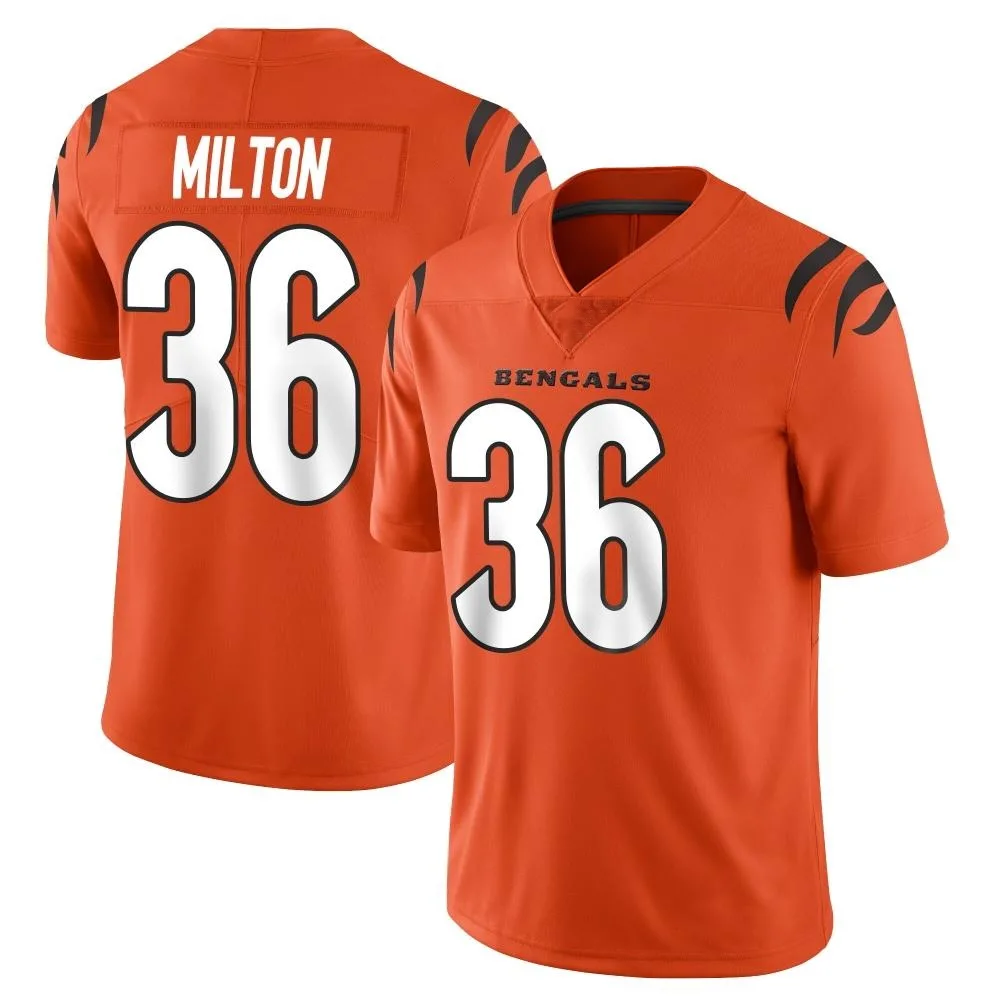 Men's Cincinnati Bengals Kendall Milton Nike Vapor Untouchable Limited Orange Jersey Men's Cincinnati Bengals Kendall Milton Nike Vapor Untouchable Limited Orange Jersey