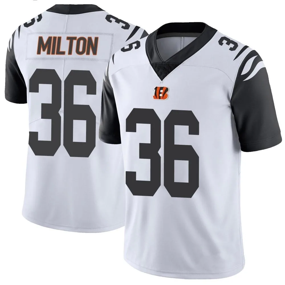Youth Cincinnati Bengals Kendall Milton Nike Color Rush Vapor Untouchable Limited White Jersey Youth Cincinnati Bengals Kendall Milton Nike Color Rush Vapor Untouchable Limited White Jersey