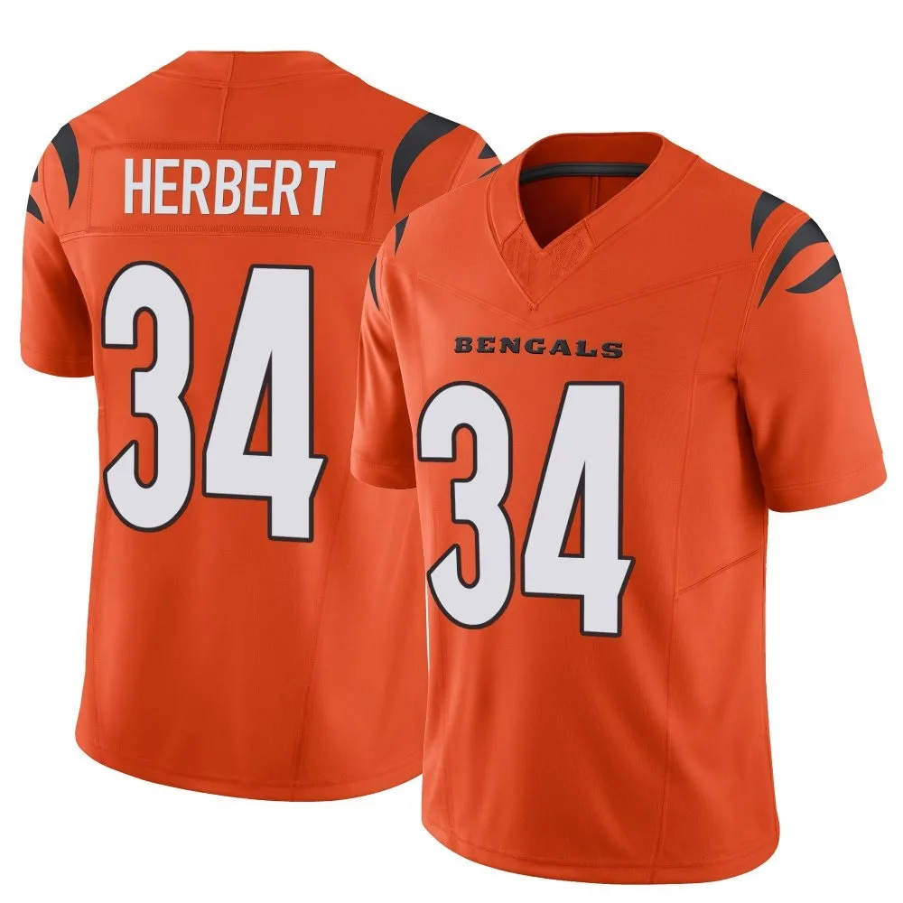 Men's Cincinnati Bengals Khalil Herbert Nike Vapor F.U.S.E. Limited Orange Jersey Men's Cincinnati Bengals Khalil Herbert Nike Vapor F.U.S.E. Limited Orange Jersey