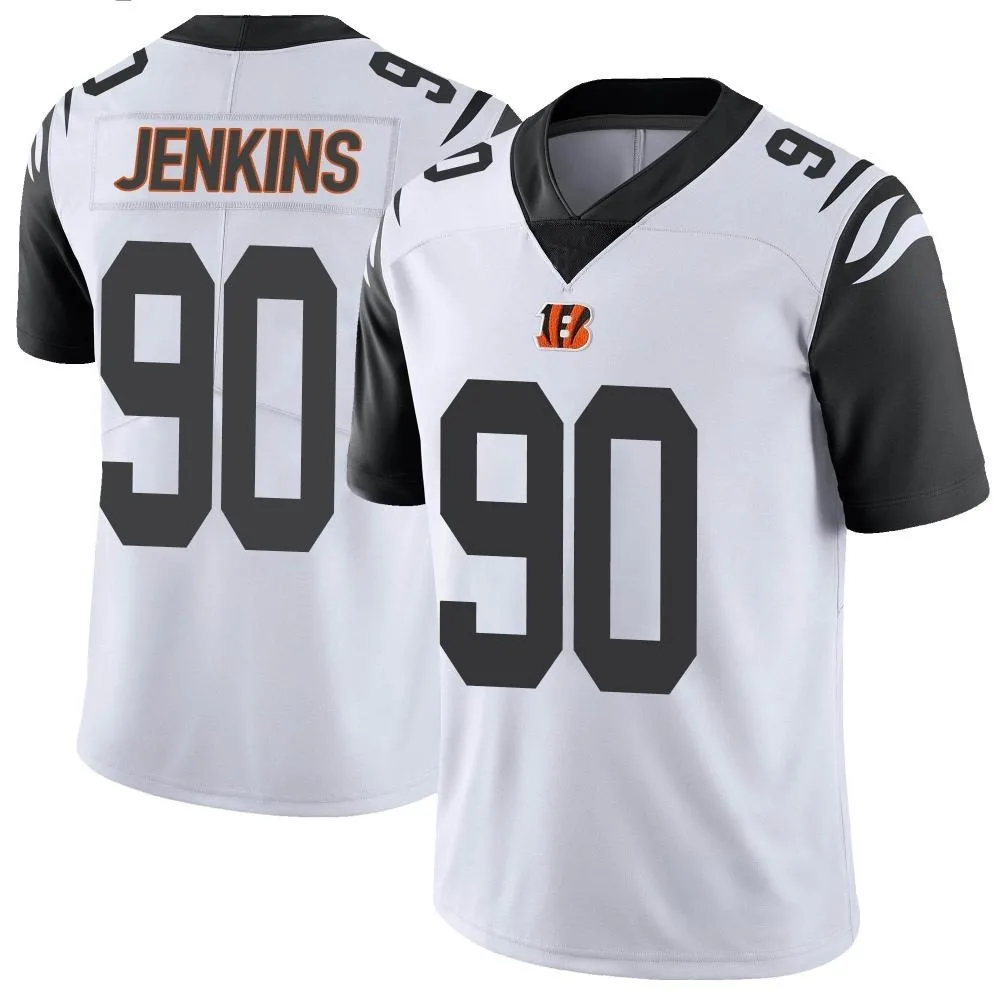 Men's Cincinnati Bengals Kris Jenkins Jr. Nike Color Rush Vapor Untouchable Limited White Jersey Men's Cincinnati Bengals Kris Jenkins Jr. Nike Color Rush Vapor Untouchable Limited White Jersey