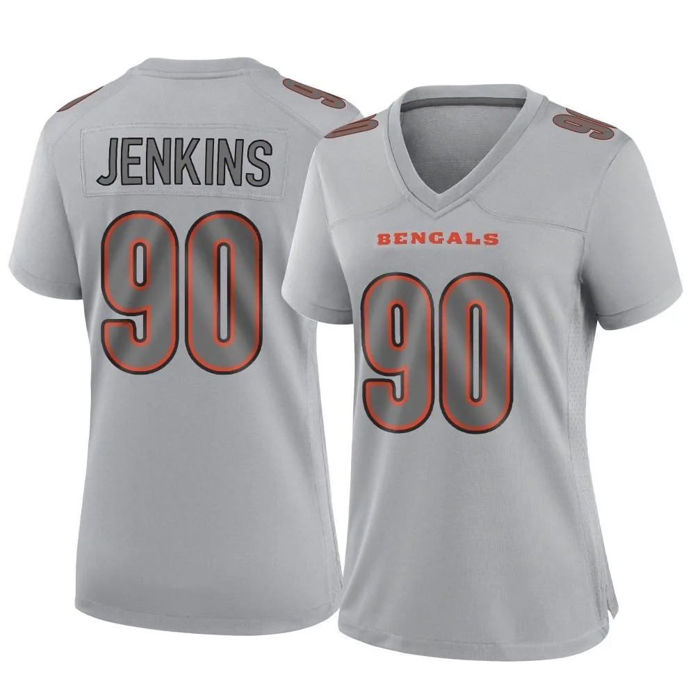 Women's Cincinnati Bengals Kris Jenkins Jr. Nike Atmosphere Fashion Game Gray Jersey Women's Cincinnati Bengals Kris Jenkins Jr. Nike Atmosphere Fashion Game Gray Jersey