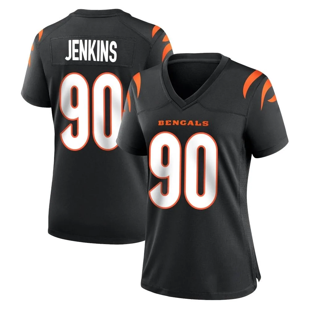 Women's Cincinnati Bengals Kris Jenkins Jr. Nike Team Color Game Black Jersey Women's Cincinnati Bengals Kris Jenkins Jr. Nike Team Color Game Black Jersey