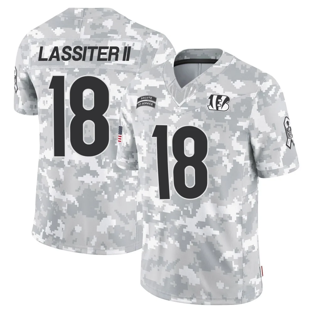 Youth Cincinnati Bengals Kwamie Lassiter Ii Nike 2024 Salute to Service Limited Arctic Camo Jersey Youth Cincinnati Bengals Kwamie Lassiter Ii Nike 2024 Salute to Service Limited Arctic Camo Jersey