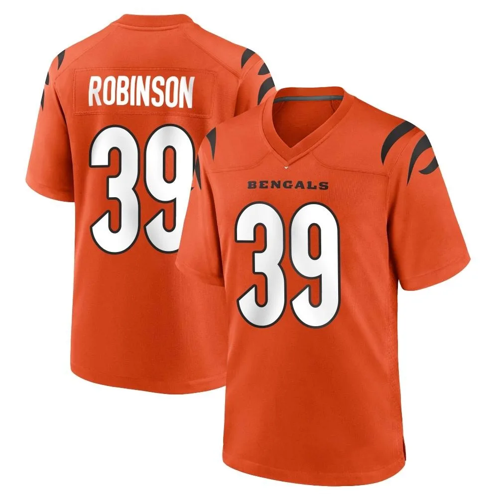 Men's Cincinnati Bengals Lance Robinson Nike Game Orange Jersey Men's Cincinnati Bengals Lance Robinson Nike Game Orange Jersey