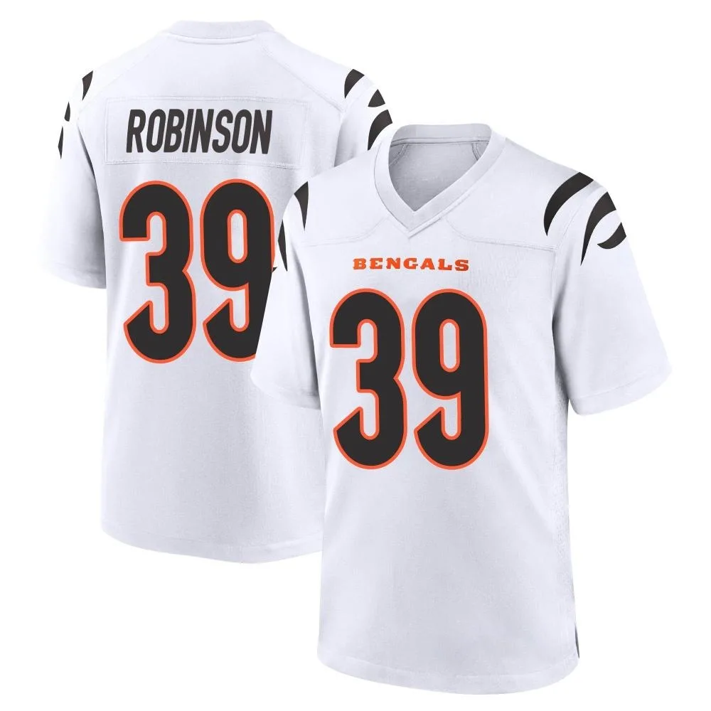 Men's Cincinnati Bengals Lance Robinson Nike Game White Jersey Men's Cincinnati Bengals Lance Robinson Nike Game White Jersey