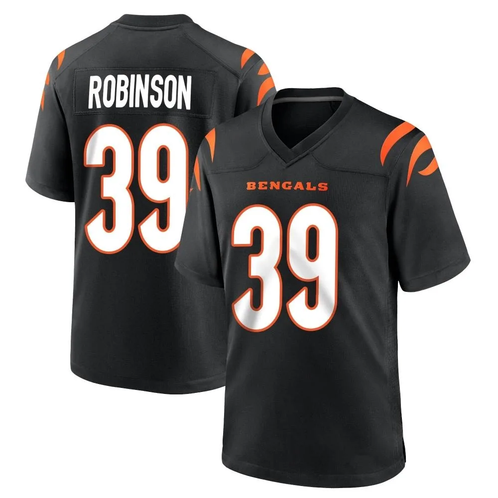 Men's Cincinnati Bengals Lance Robinson Nike Team Color Game Black Jersey Men's Cincinnati Bengals Lance Robinson Nike Team Color Game Black Jersey