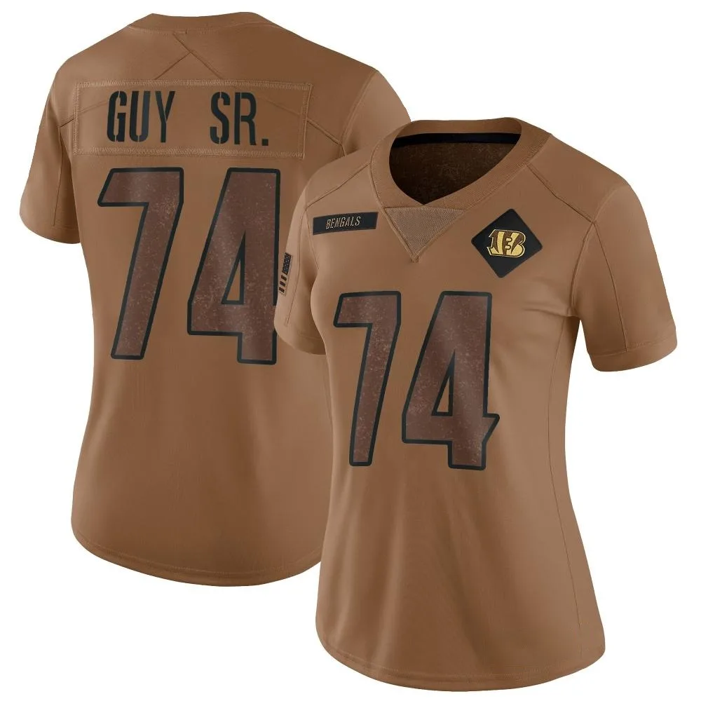 Women's Cincinnati Bengals Lawrence Guy Nike 2023 Salute To Service Limited Brown Jersey Women's Cincinnati Bengals Lawrence Guy Nike 2023 Salute To Service Limited Brown Jersey