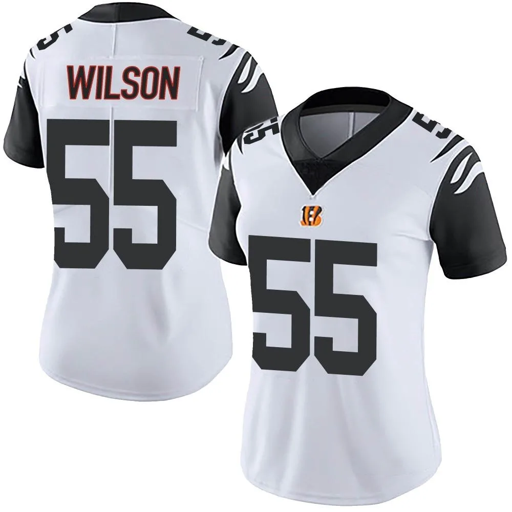 Women's Cincinnati Bengals Logan Wilson Nike Color Rush Vapor Untouchable Limited White Jersey Women's Cincinnati Bengals Logan Wilson Nike Color Rush Vapor Untouchable Limited White Jersey