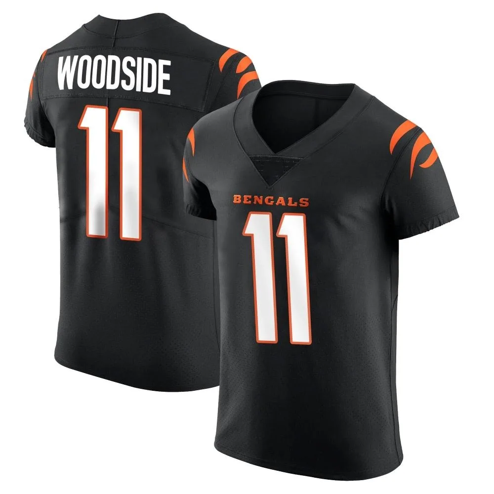 Men's Cincinnati Bengals Logan Woodside Nike Team Color Vapor Untouchable Elite Black Jersey Men's Cincinnati Bengals Logan Woodside Nike Team Color Vapor Untouchable Elite Black Jersey