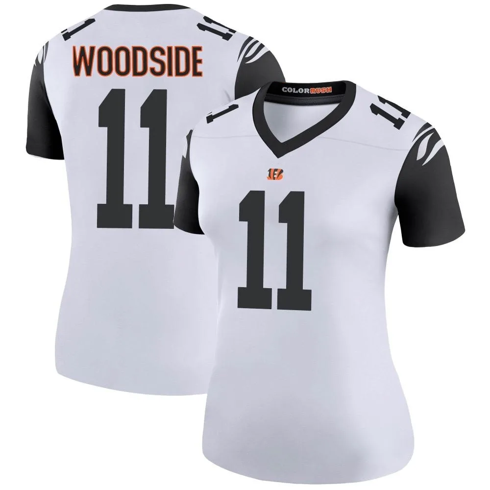 Women's Cincinnati Bengals Logan Woodside Nike Color Rush Legend White Jersey Women's Cincinnati Bengals Logan Woodside Nike Color Rush Legend White Jersey