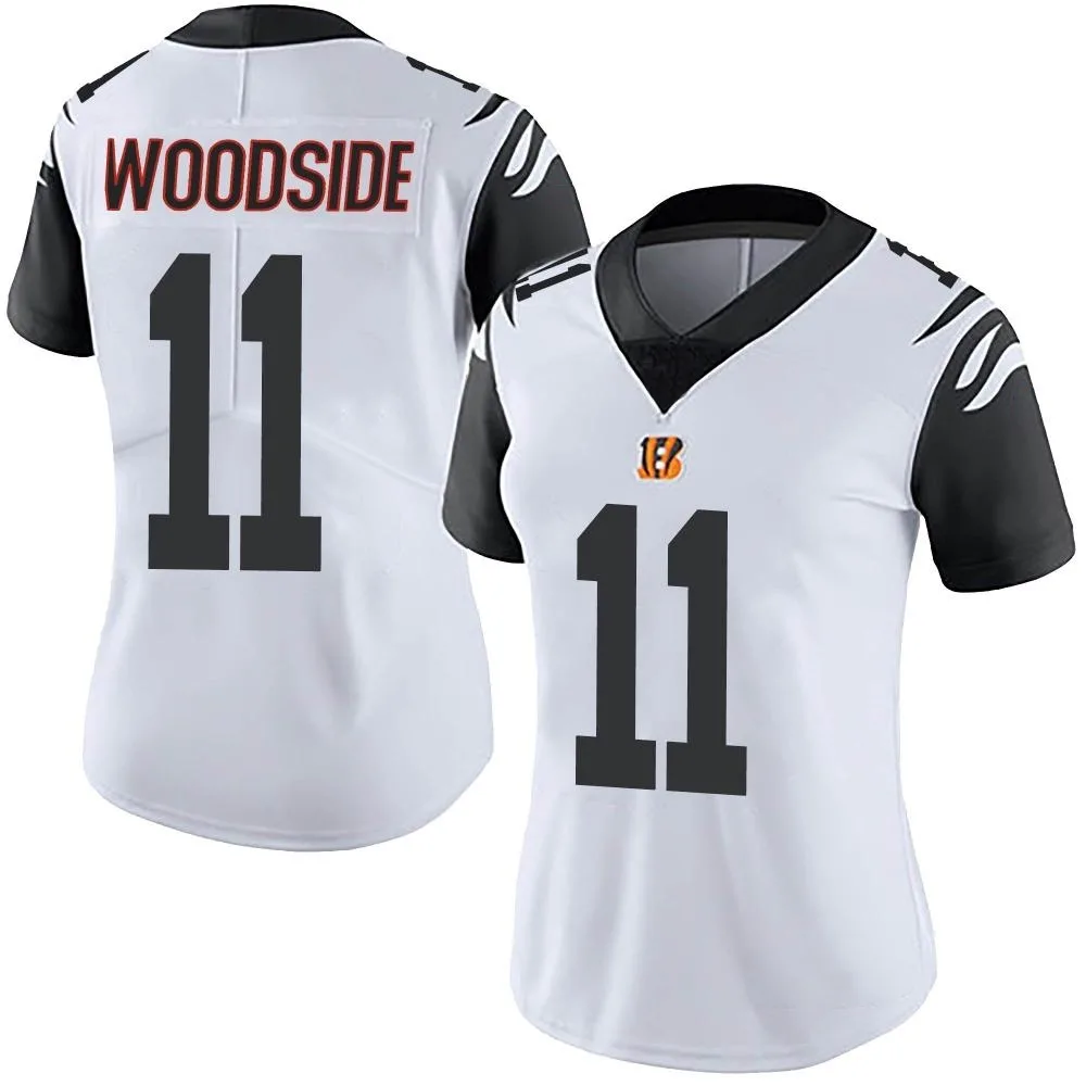 Women's Cincinnati Bengals Logan Woodside Nike Color Rush Vapor Untouchable Limited White Jersey Women's Cincinnati Bengals Logan Woodside Nike Color Rush Vapor Untouchable Limited White Jersey
