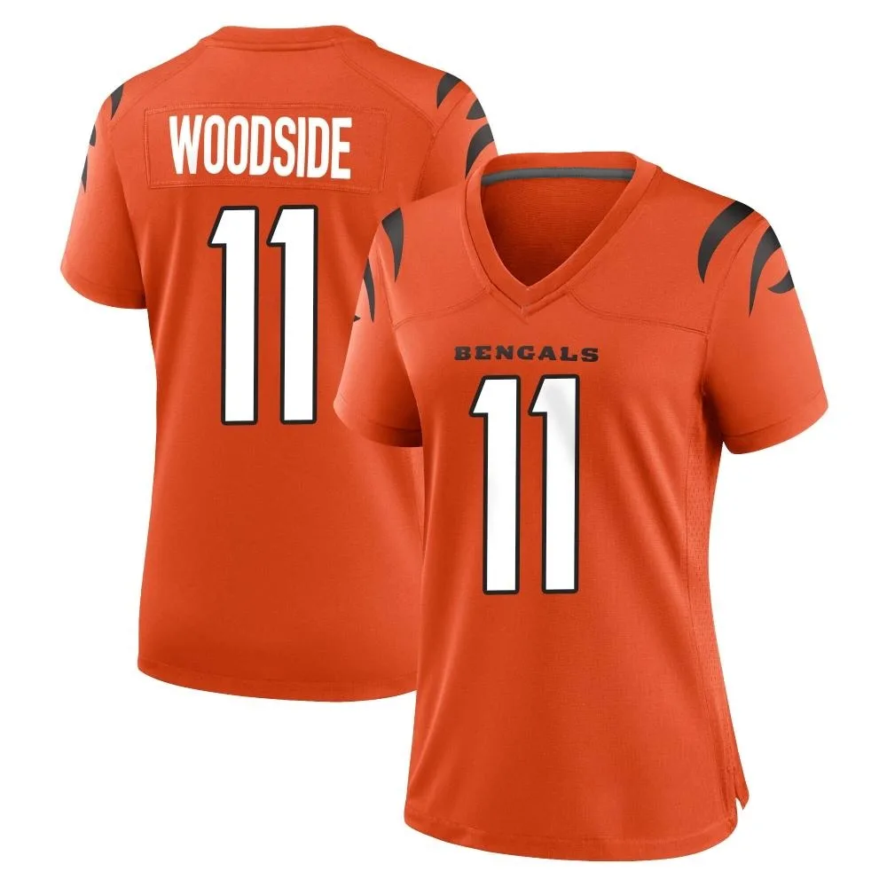Women's Cincinnati Bengals Logan Woodside Nike Game Orange Jersey Women's Cincinnati Bengals Logan Woodside Nike Game Orange Jersey