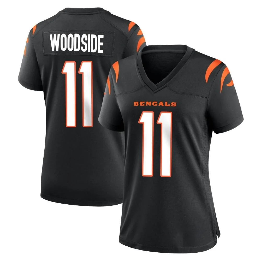 Women's Cincinnati Bengals Logan Woodside Nike Team Color Game Black Jersey Women's Cincinnati Bengals Logan Woodside Nike Team Color Game Black Jersey