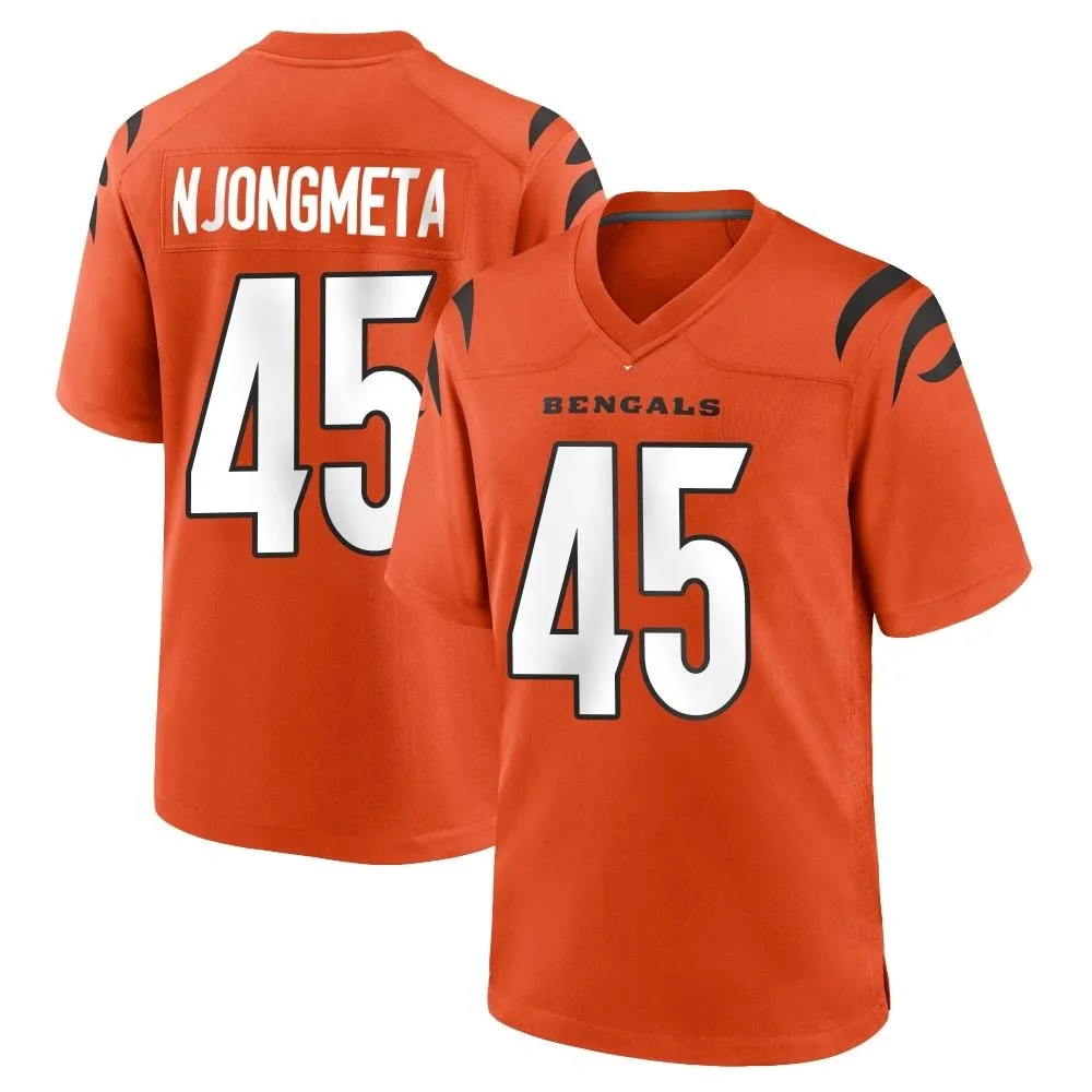 Men's Cincinnati Bengals Maema Njongmeta Nike Game Orange Jersey Men's Cincinnati Bengals Maema Njongmeta Nike Game Orange Jersey