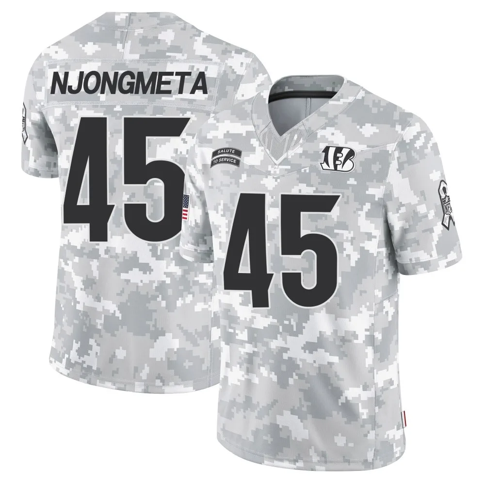 Youth Cincinnati Bengals Maema Njongmeta Nike 2024 Salute to Service Limited Arctic Camo Jersey Youth Cincinnati Bengals Maema Njongmeta Nike 2024 Salute to Service Limited Arctic Camo Jersey