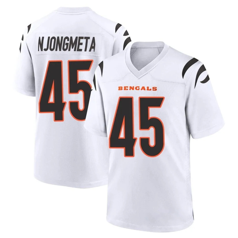 Youth Cincinnati Bengals Maema Njongmeta Nike Game White Jersey Youth Cincinnati Bengals Maema Njongmeta Nike Game White Jersey