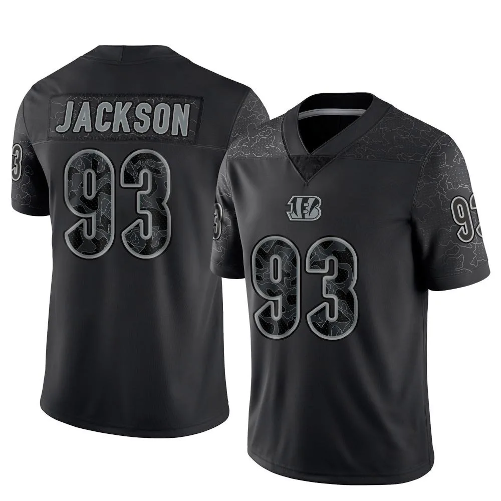 Men's Cincinnati Bengals Mckinnley Jackson Nike Reflective Limited Black Jersey Men's Cincinnati Bengals Mckinnley Jackson Nike Reflective Limited Black Jersey