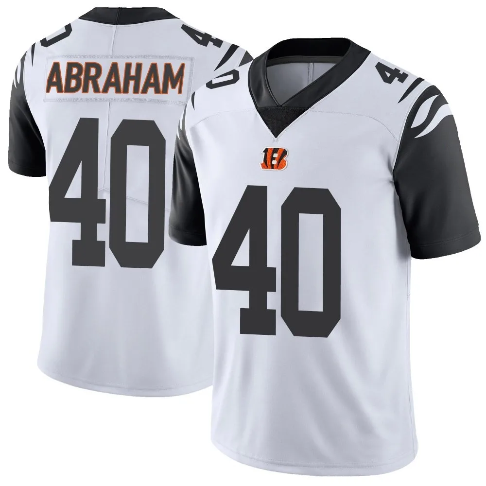 Men's Cincinnati Bengals Micah Abraham Nike Color Rush Vapor Untouchable Limited White Jersey Men's Cincinnati Bengals Micah Abraham Nike Color Rush Vapor Untouchable Limited White Jersey