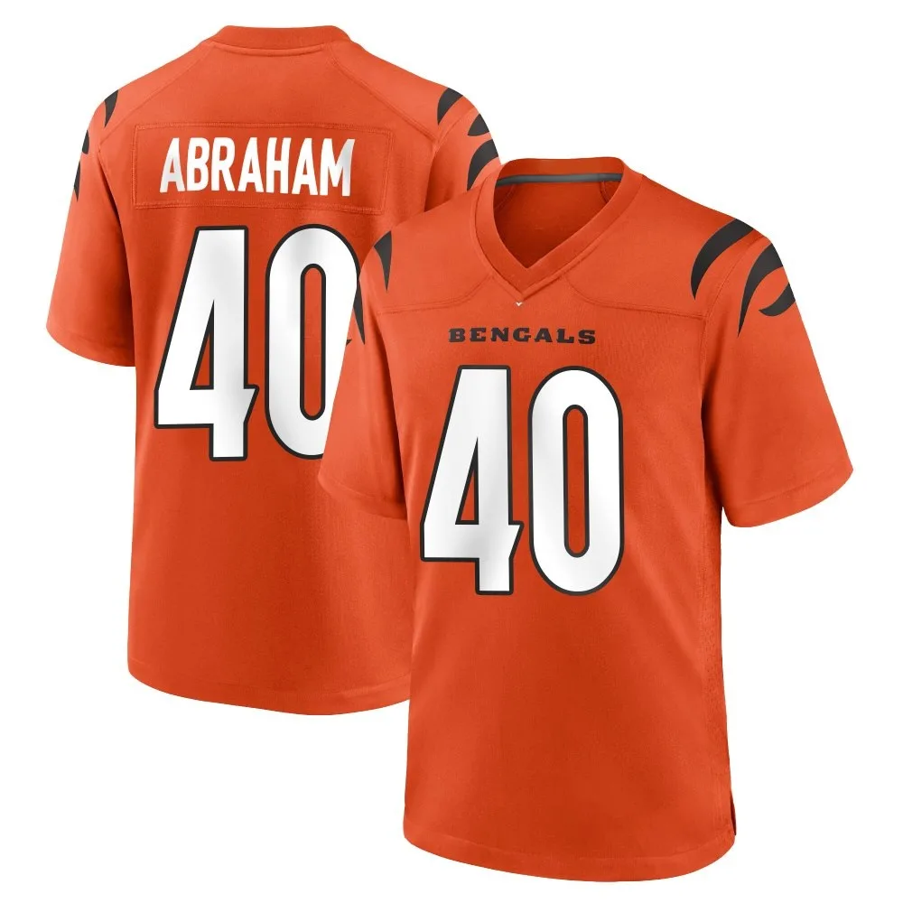Men's Cincinnati Bengals Micah Abraham Nike Game Orange Jersey Men's Cincinnati Bengals Micah Abraham Nike Game Orange Jersey
