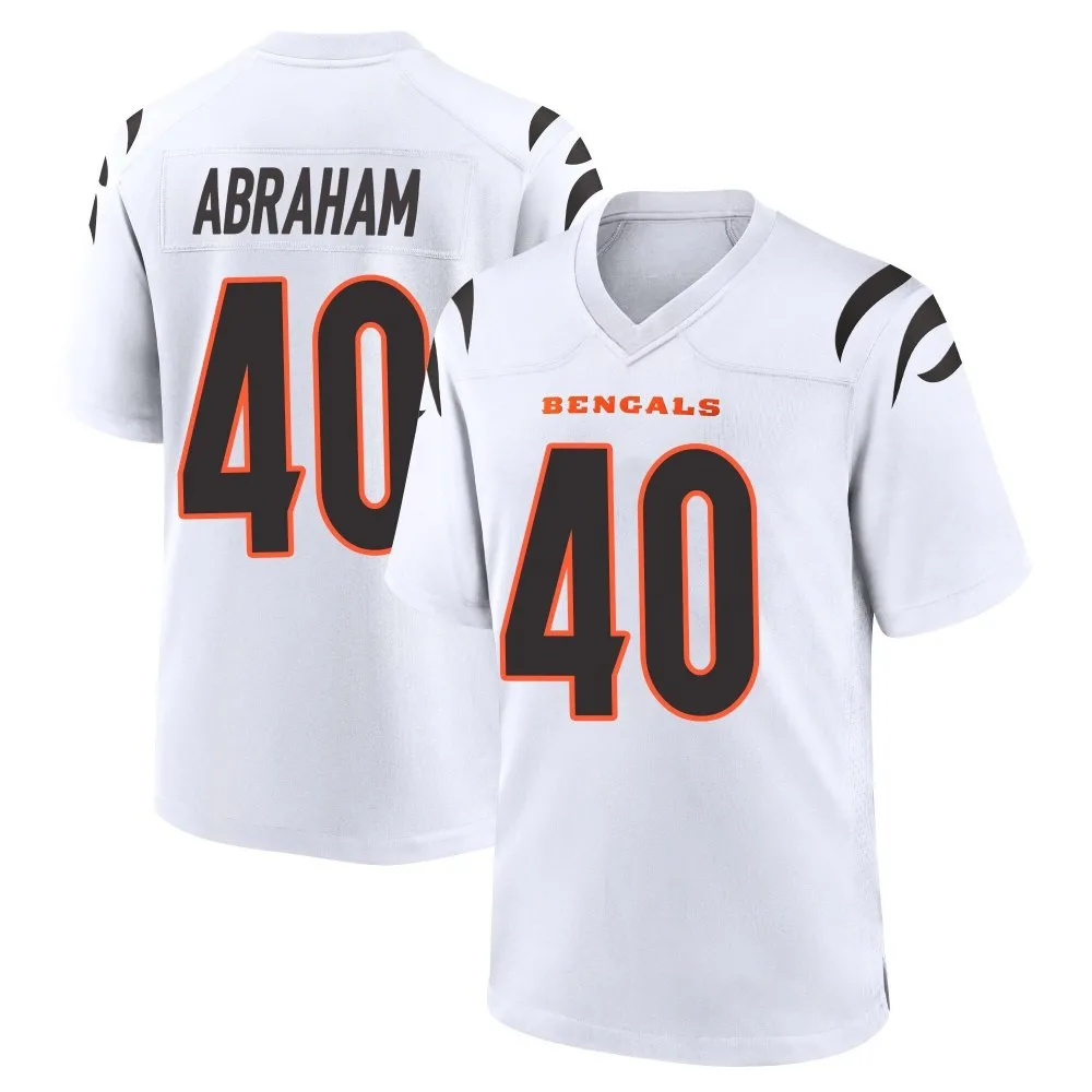 Men's Cincinnati Bengals Micah Abraham Nike Game White Jersey Men's Cincinnati Bengals Micah Abraham Nike Game White Jersey