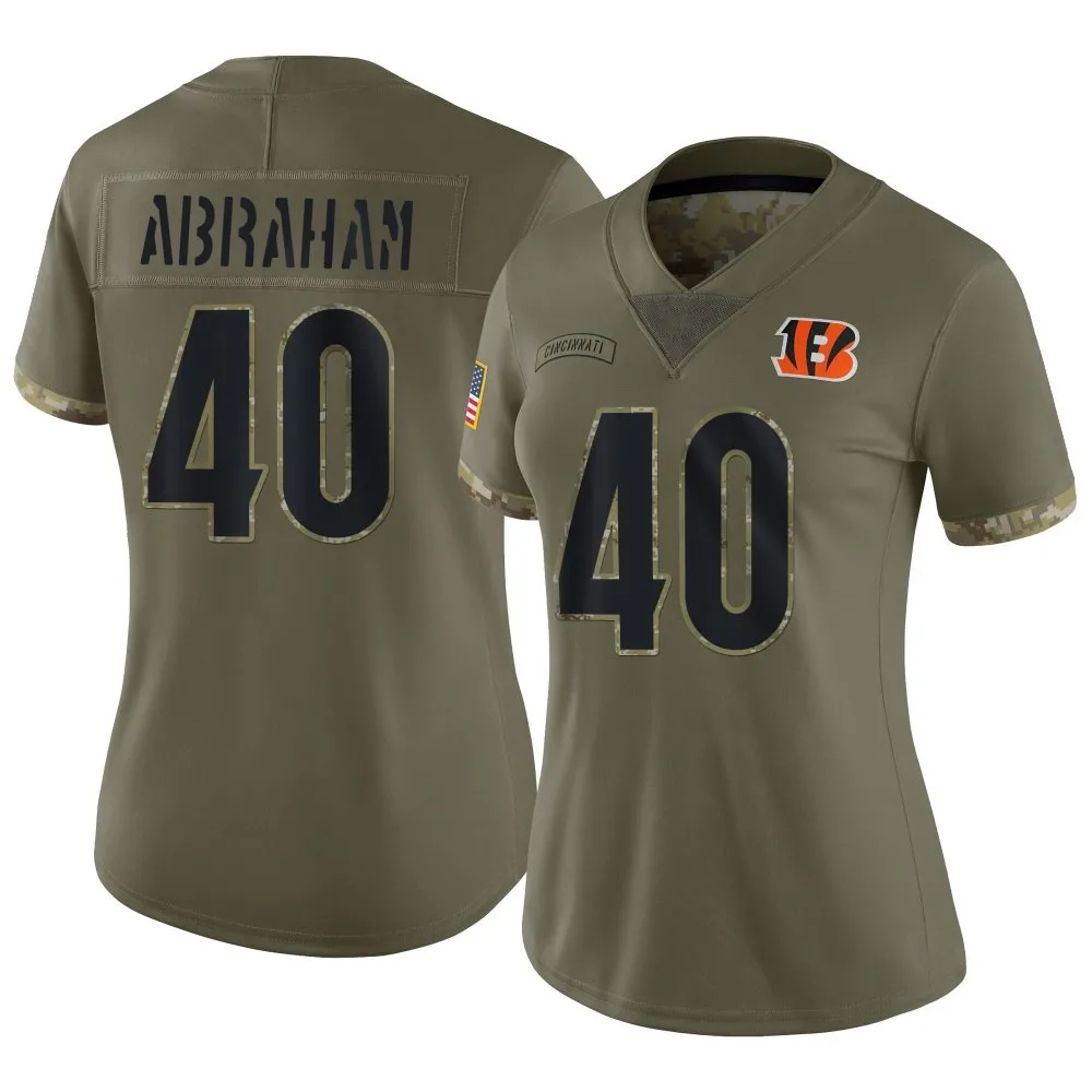 Women's Cincinnati Bengals Micah Abraham Nike 2022 Salute To Service Limited Olive Jersey Women's Cincinnati Bengals Micah Abraham Nike 2022 Salute To Service Limited Olive Jersey
