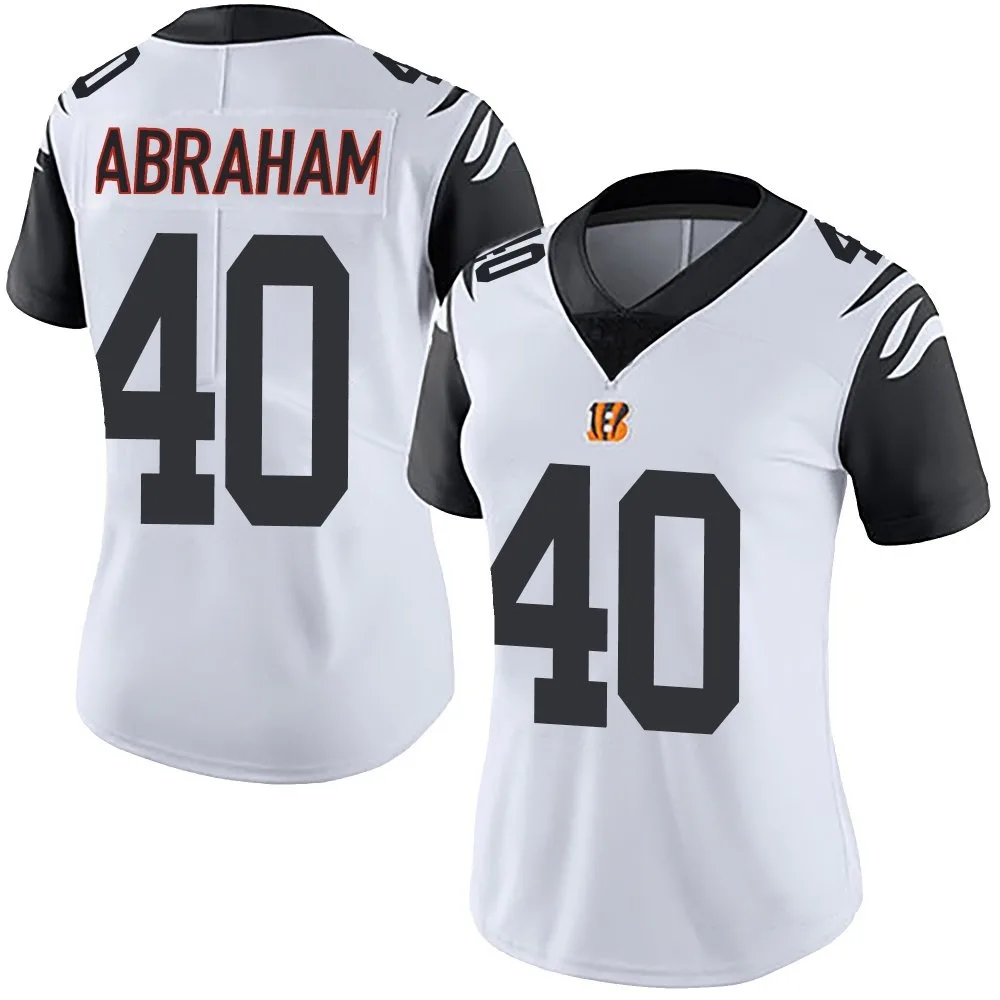 Women's Cincinnati Bengals Micah Abraham Nike Color Rush Vapor Untouchable Limited White Jersey Women's Cincinnati Bengals Micah Abraham Nike Color Rush Vapor Untouchable Limited White Jersey