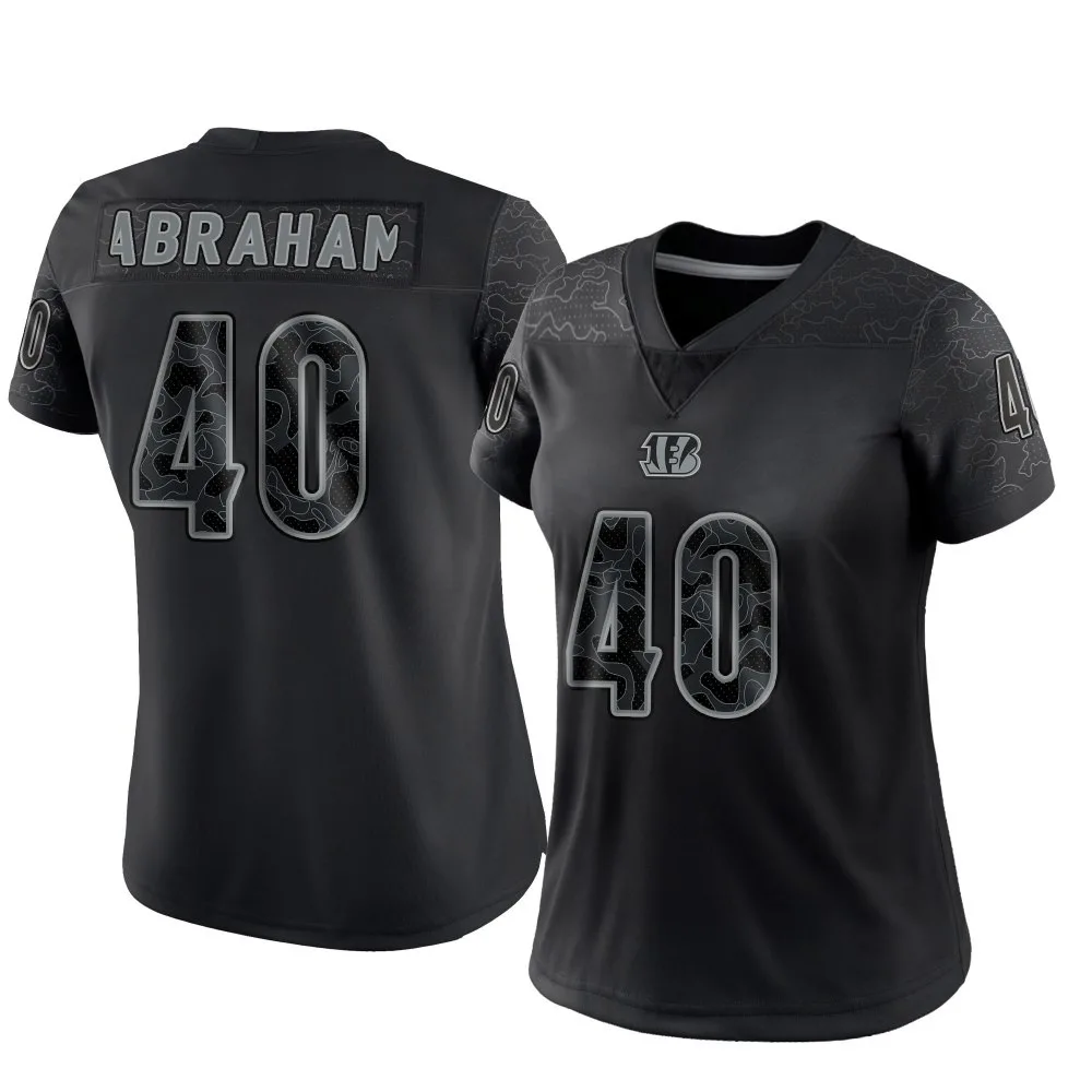 Women's Cincinnati Bengals Micah Abraham Nike Reflective Limited Black Jersey Women's Cincinnati Bengals Micah Abraham Nike Reflective Limited Black Jersey