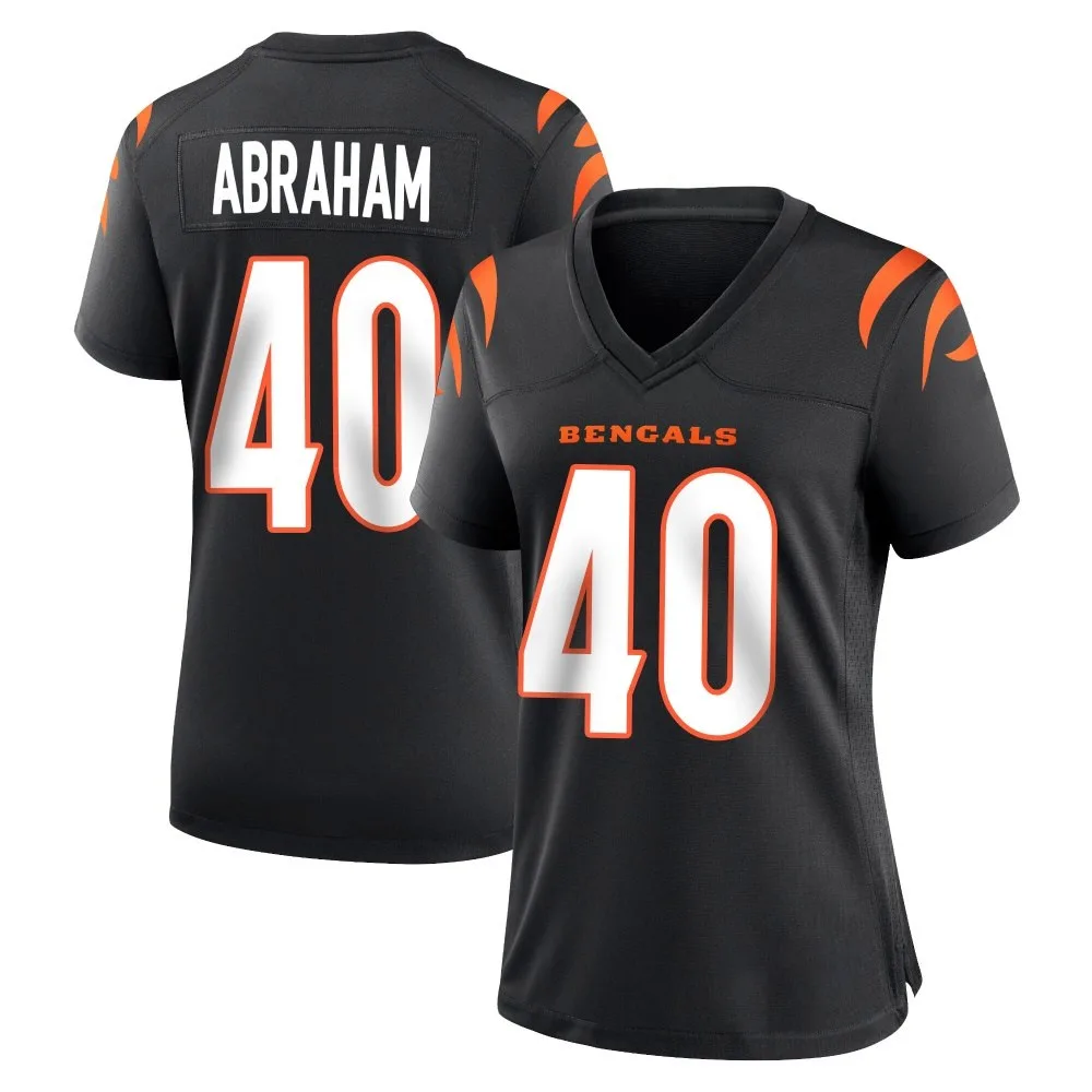 Women's Cincinnati Bengals Micah Abraham Nike Team Color Game Black Jersey Women's Cincinnati Bengals Micah Abraham Nike Team Color Game Black Jersey