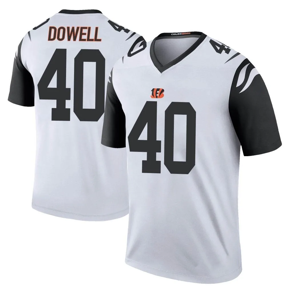 Men's Cincinnati Bengals Michael Dowell Nike Color Rush Legend White Jersey Men's Cincinnati Bengals Michael Dowell Nike Color Rush Legend White Jersey