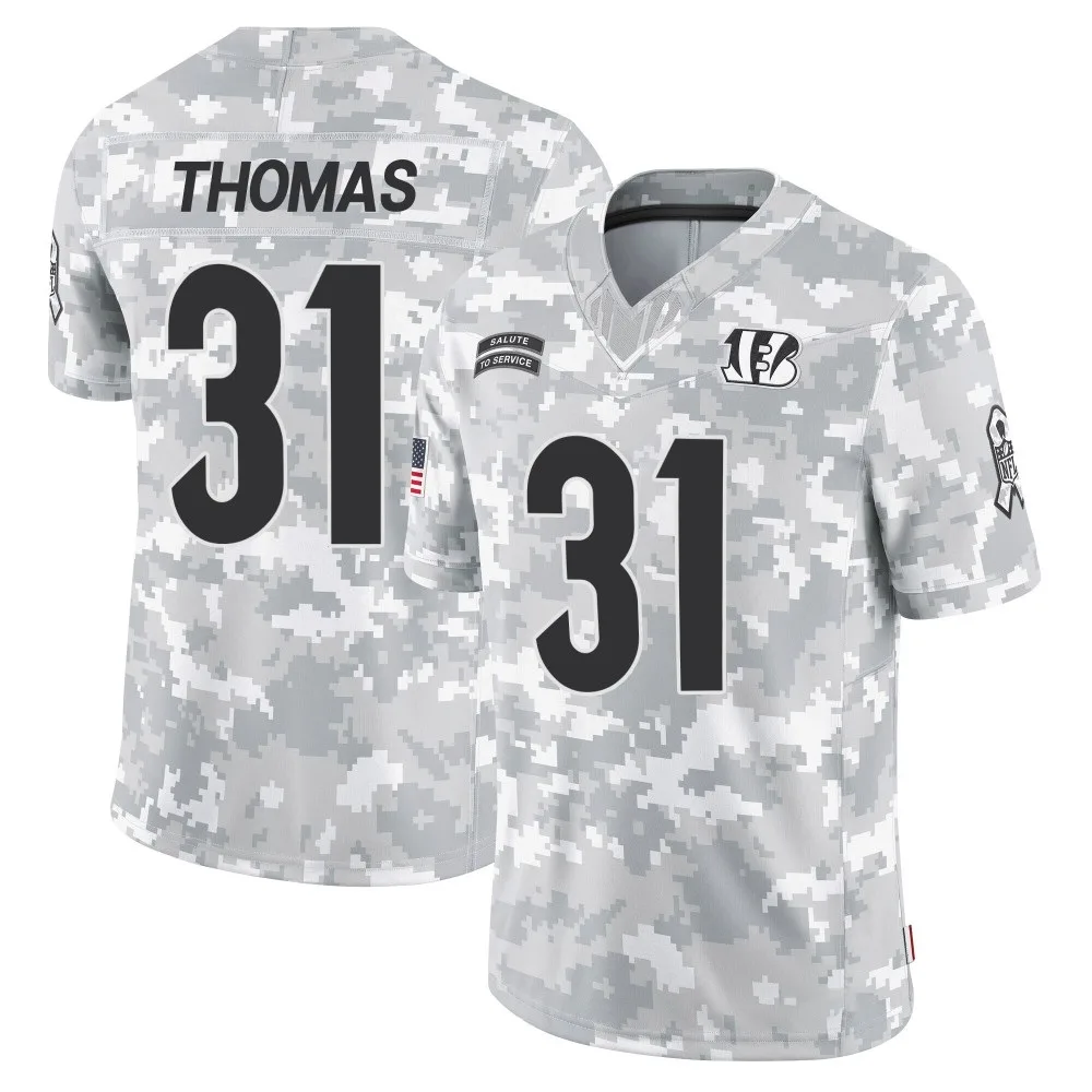 Men's Cincinnati Bengals Michael Thomas Nike 2024 Salute to Service Limited Arctic Camo Jersey Men's Cincinnati Bengals Michael Thomas Nike 2024 Salute to Service Limited Arctic Camo Jersey