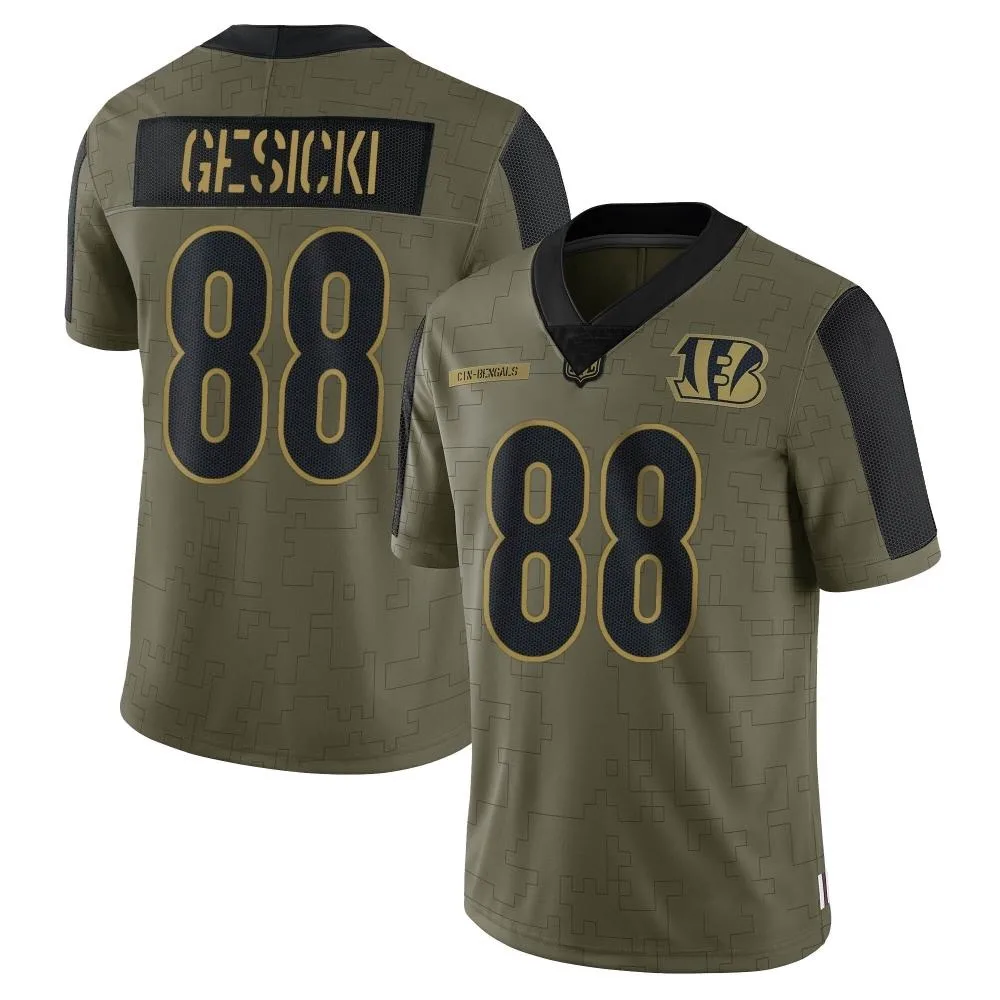 Men's Cincinnati Bengals Mike Gesicki Nike 2021 Salute To Service Limited Olive Jersey Men's Cincinnati Bengals Mike Gesicki Nike 2021 Salute To Service Limited Olive Jersey
