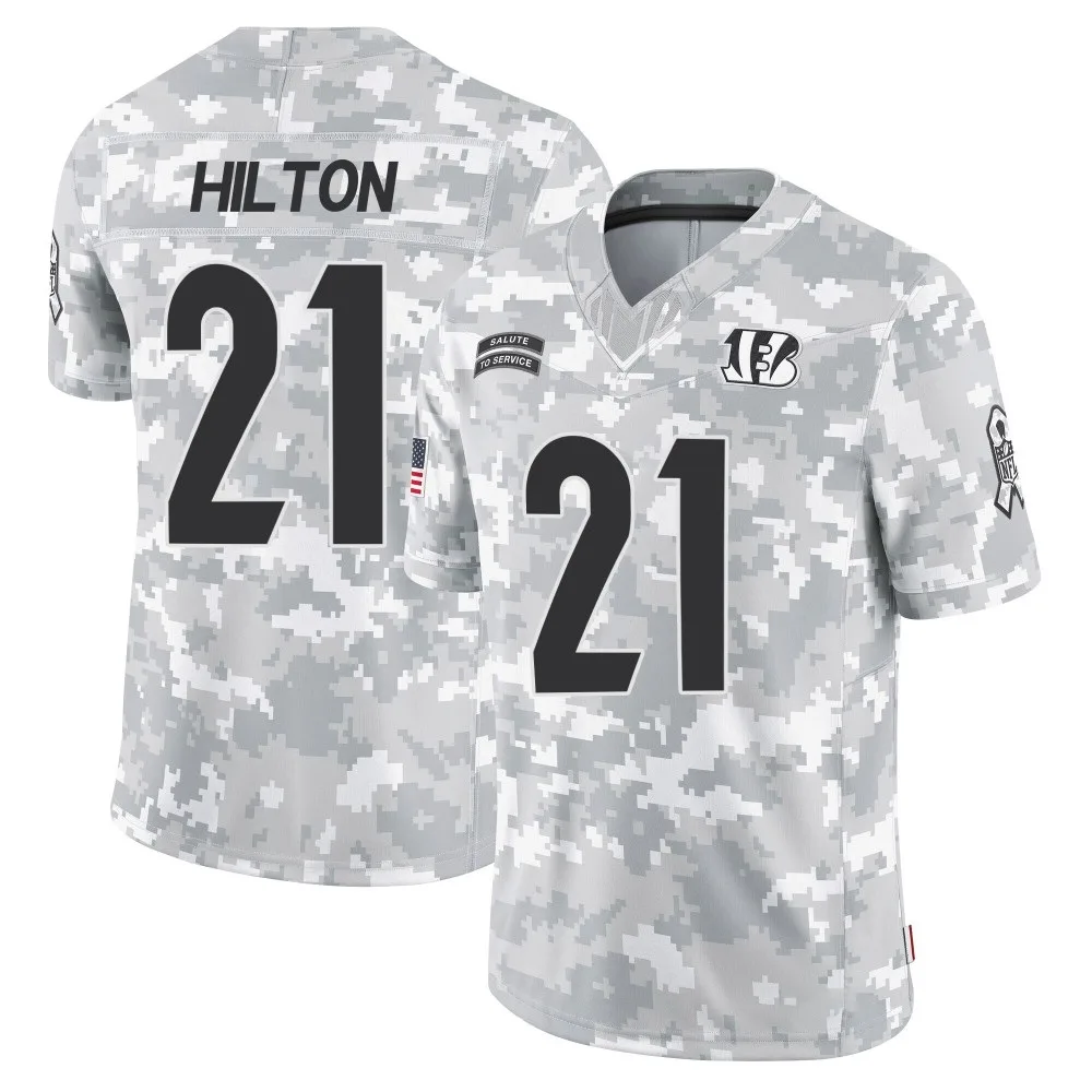 Men's Cincinnati Bengals Mike Hilton Nike 2024 Salute to Service Limited Arctic Camo Jersey Men's Cincinnati Bengals Mike Hilton Nike 2024 Salute to Service Limited Arctic Camo Jersey
