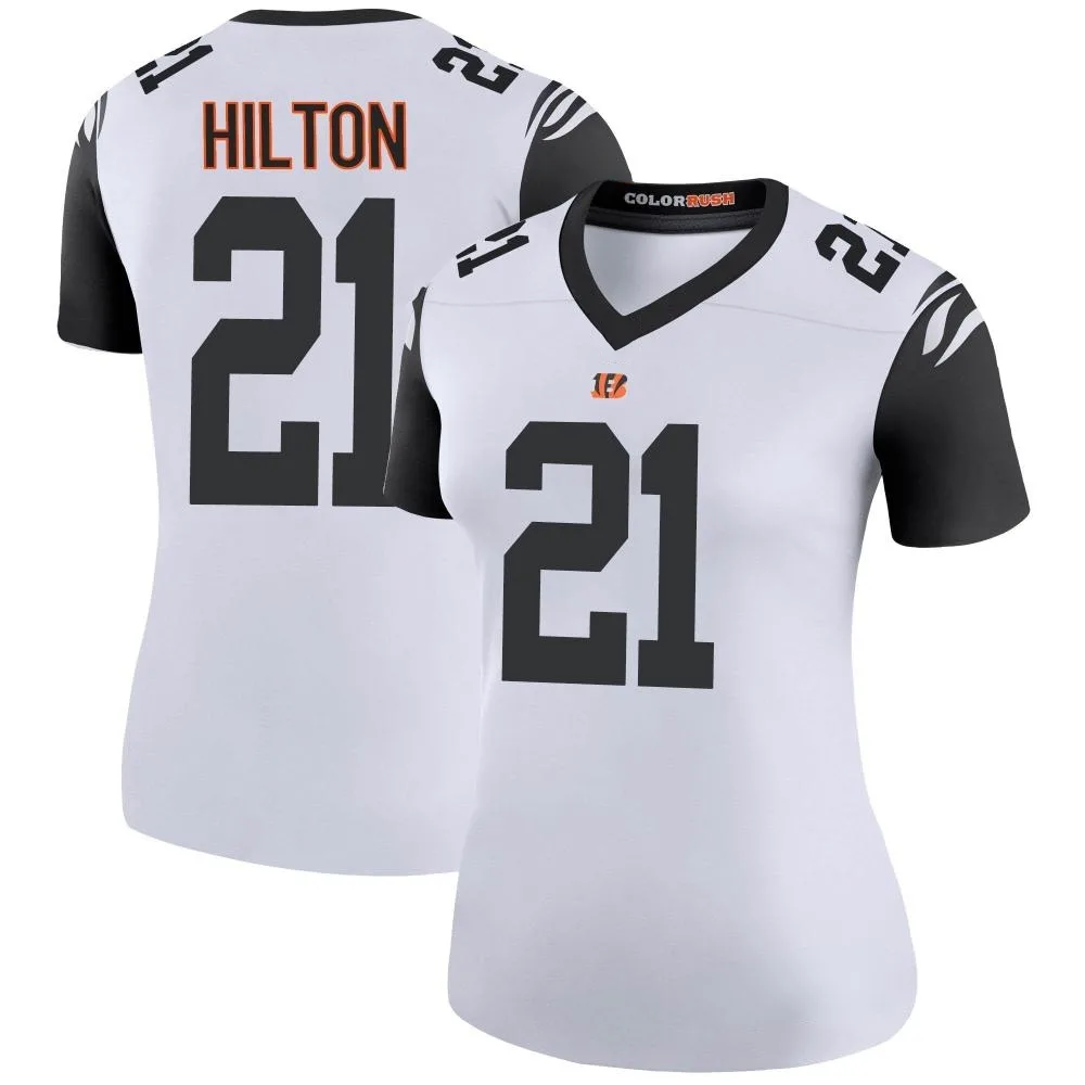Women's Cincinnati Bengals Mike Hilton Nike Color Rush Legend White Jersey Women's Cincinnati Bengals Mike Hilton Nike Color Rush Legend White Jersey