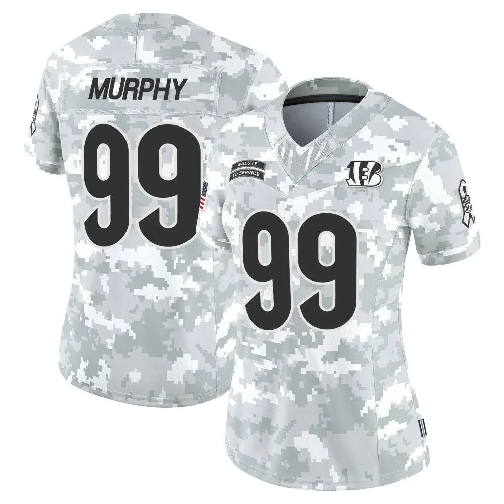 Women's Cincinnati Bengals Myles Murphy Nike 2024 Salute to Service Limited Arctic Camo Jersey Women's Cincinnati Bengals Myles Murphy Nike 2024 Salute to Service Limited Arctic Camo Jersey
