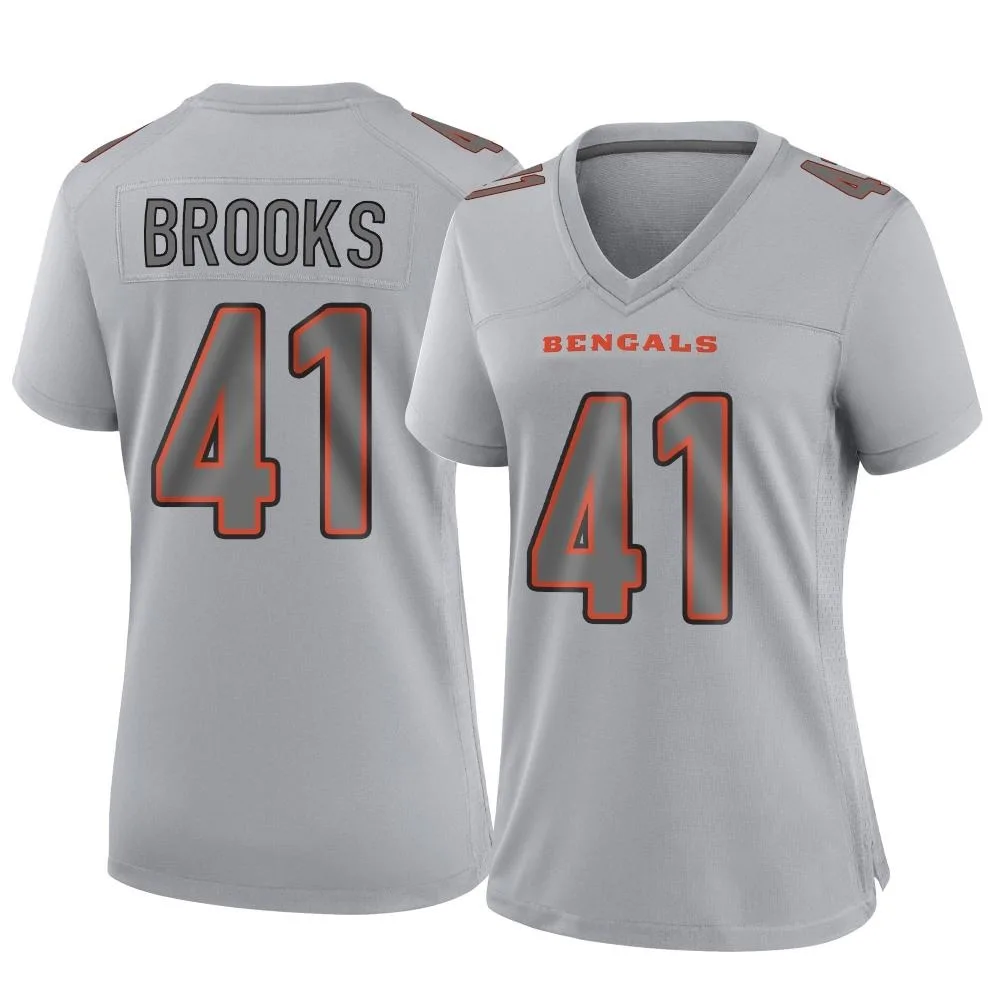 Women's Cincinnati Bengals Nate Brooks Nike Atmosphere Fashion Game Gray Jersey Women's Cincinnati Bengals Nate Brooks Nike Atmosphere Fashion Game Gray Jersey