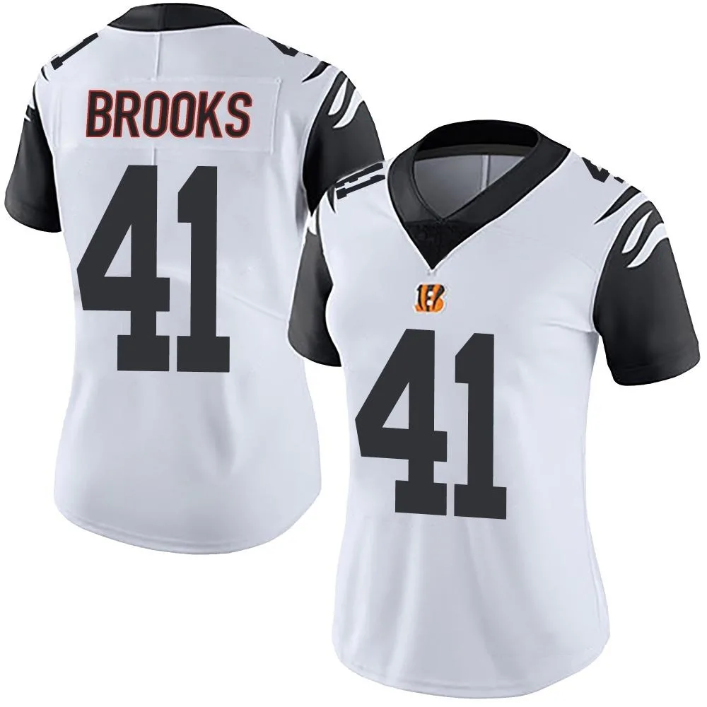 Women's Cincinnati Bengals Nate Brooks Nike Color Rush Vapor Untouchable Limited White Jersey Women's Cincinnati Bengals Nate Brooks Nike Color Rush Vapor Untouchable Limited White Jersey
