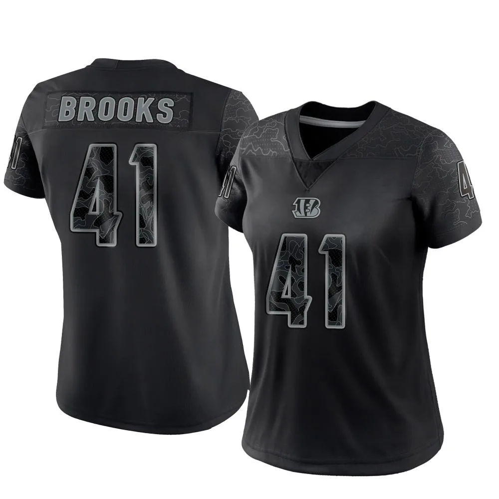 Women's Cincinnati Bengals Nate Brooks Nike Reflective Limited Black Jersey Women's Cincinnati Bengals Nate Brooks Nike Reflective Limited Black Jersey