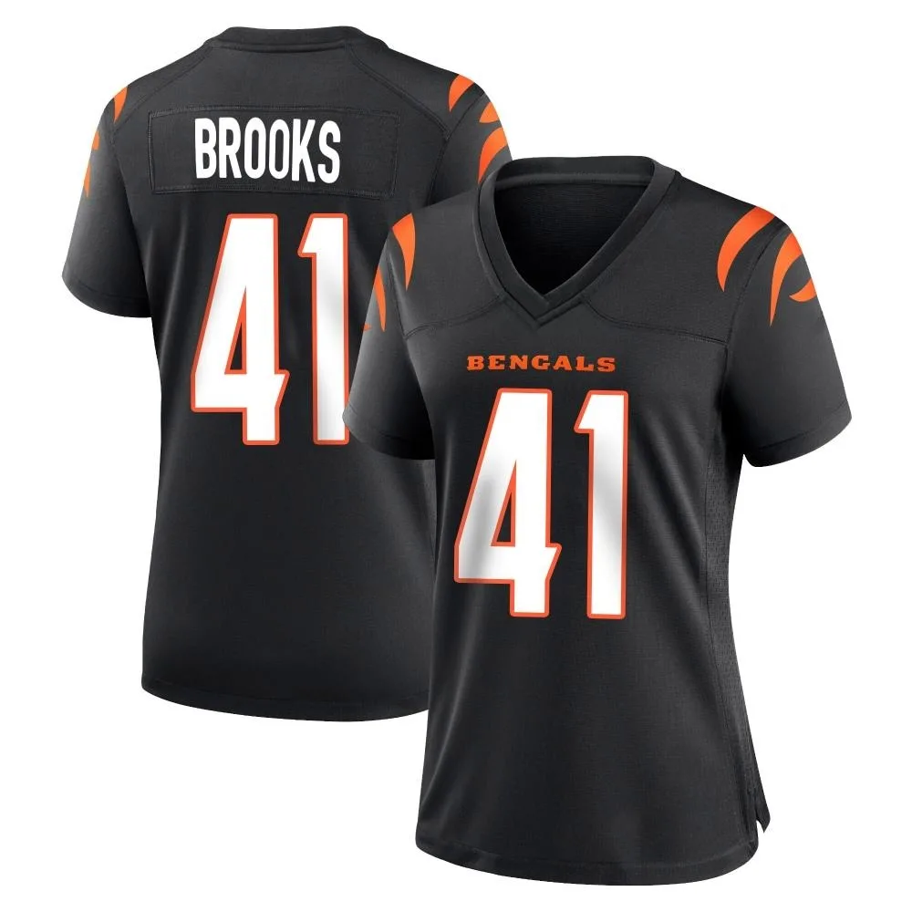 Women's Cincinnati Bengals Nate Brooks Nike Team Color Game Black Jersey Women's Cincinnati Bengals Nate Brooks Nike Team Color Game Black Jersey