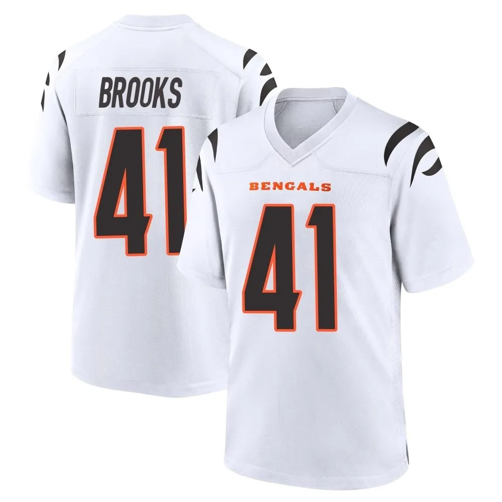 Youth Cincinnati Bengals Nate Brooks Nike Game White Jersey Youth Cincinnati Bengals Nate Brooks Nike Game White Jersey