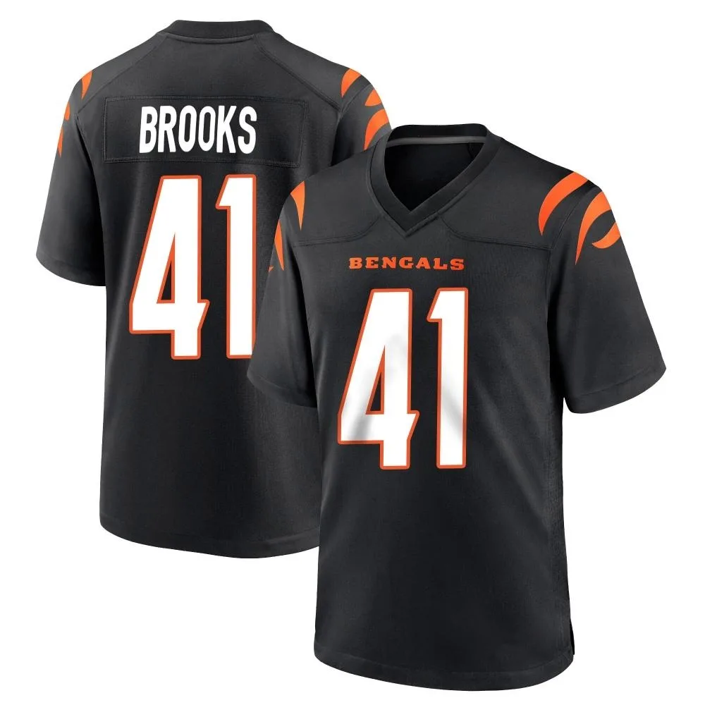 Youth Cincinnati Bengals Nate Brooks Nike Team Color Game Black Jersey Youth Cincinnati Bengals Nate Brooks Nike Team Color Game Black Jersey