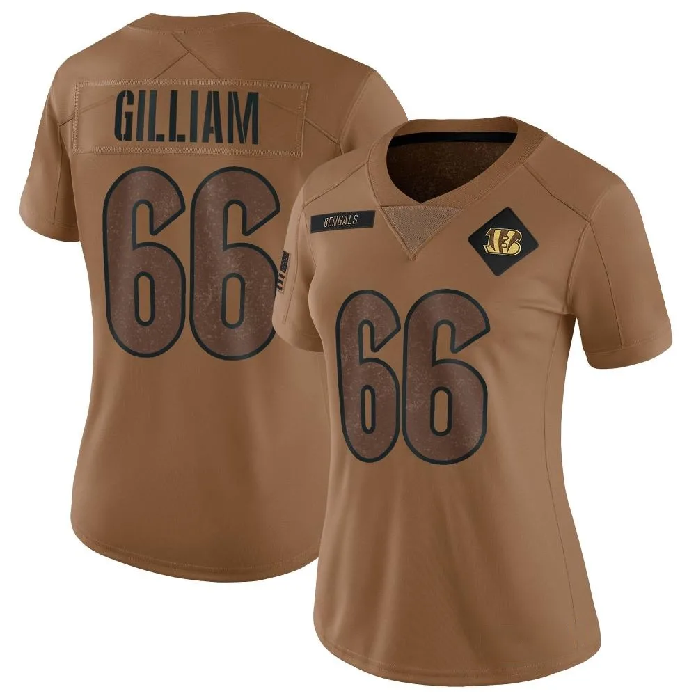 Women's Cincinnati Bengals Nate Gilliam Nike 2023 Salute To Service Limited Brown Jersey Women's Cincinnati Bengals Nate Gilliam Nike 2023 Salute To Service Limited Brown Jersey
