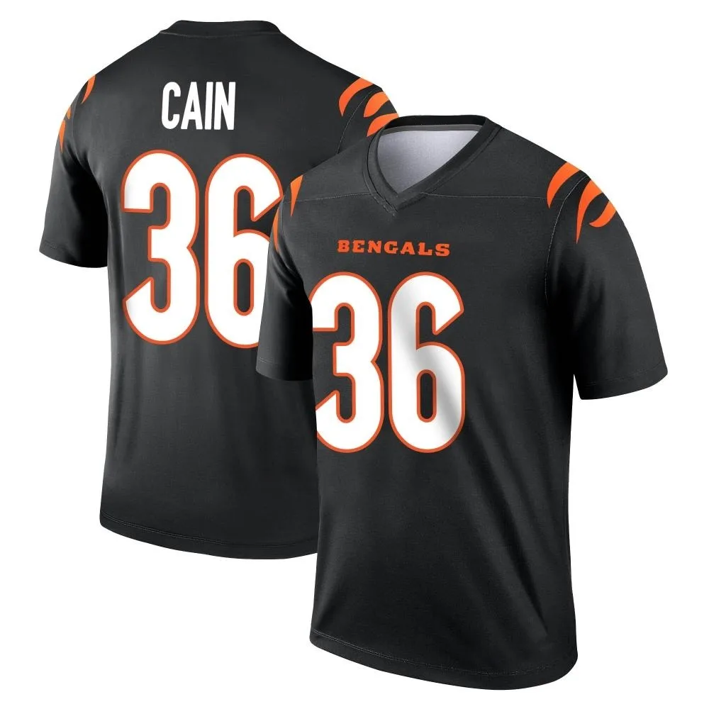 Men's Cincinnati Bengals Noah Cain Nike Legend Black Jersey Men's Cincinnati Bengals Noah Cain Nike Legend Black Jersey