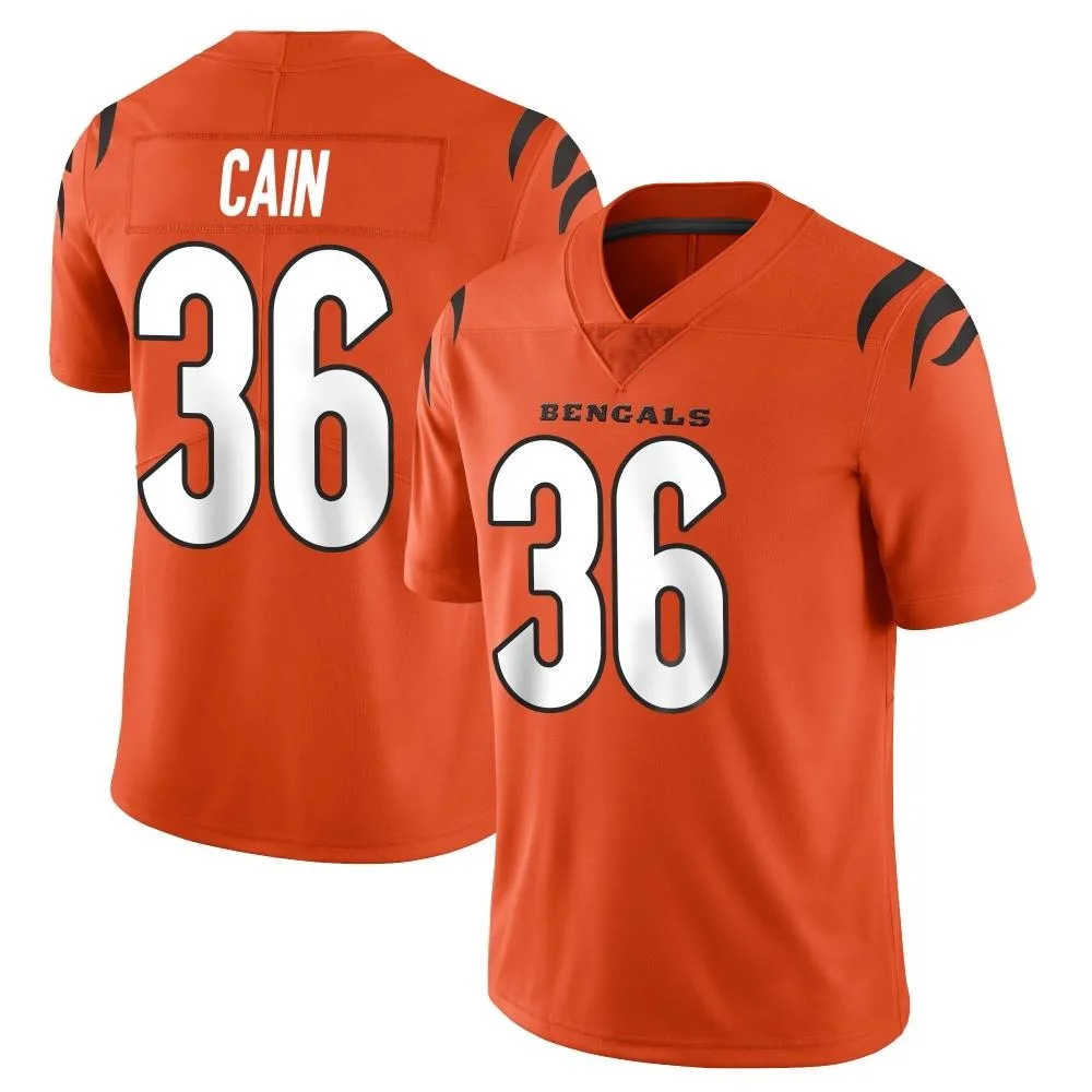 Men's Cincinnati Bengals Noah Cain Nike Vapor Untouchable Limited Orange Jersey Men's Cincinnati Bengals Noah Cain Nike Vapor Untouchable Limited Orange Jersey