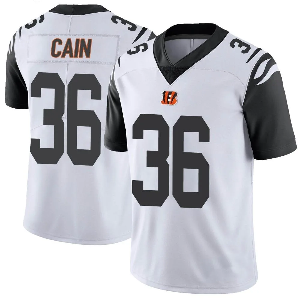 Youth Cincinnati Bengals Noah Cain Nike Color Rush Vapor Untouchable Limited White Jersey Youth Cincinnati Bengals Noah Cain Nike Color Rush Vapor Untouchable Limited White Jersey