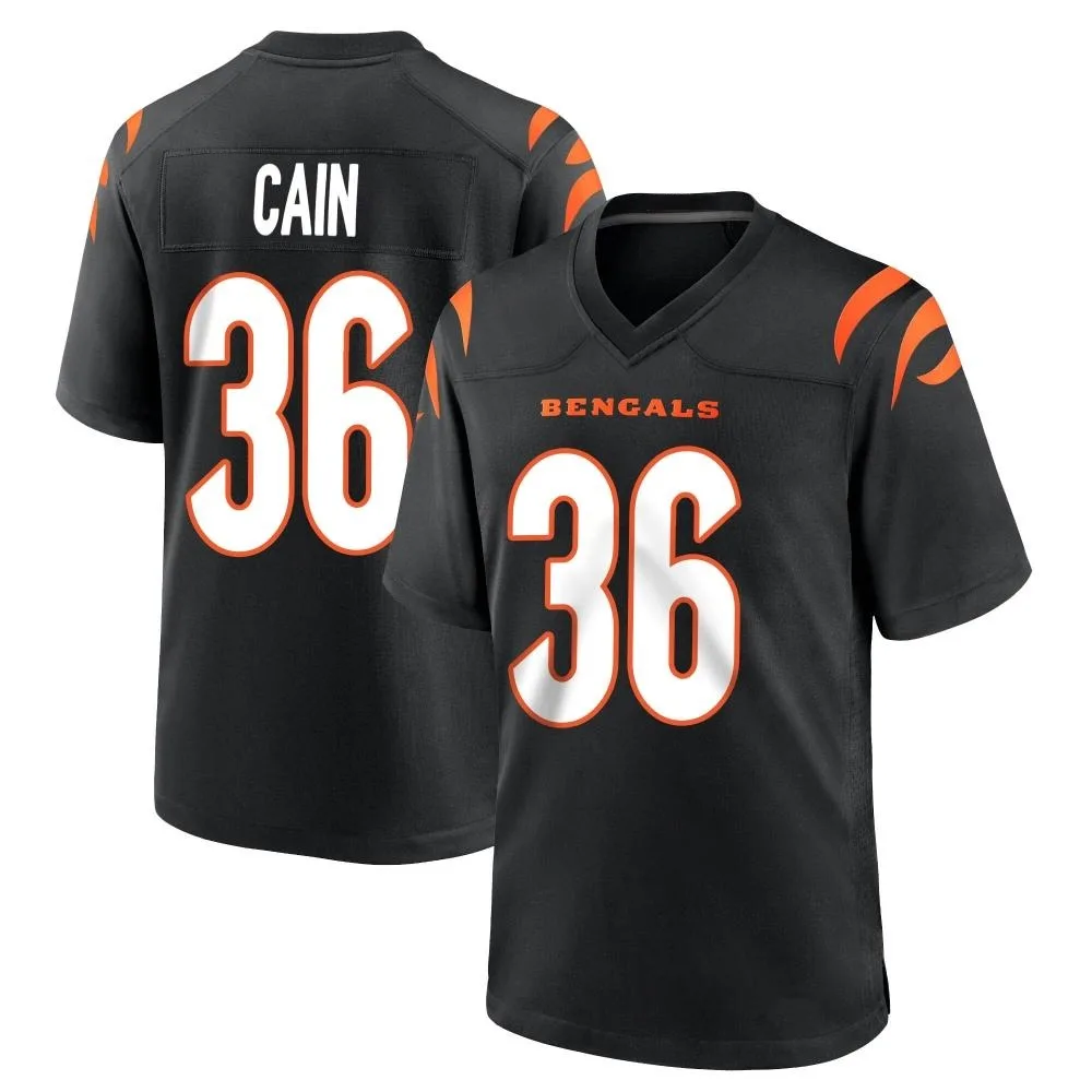 Youth Cincinnati Bengals Noah Cain Nike Team Color Game Black Jersey Youth Cincinnati Bengals Noah Cain Nike Team Color Game Black Jersey